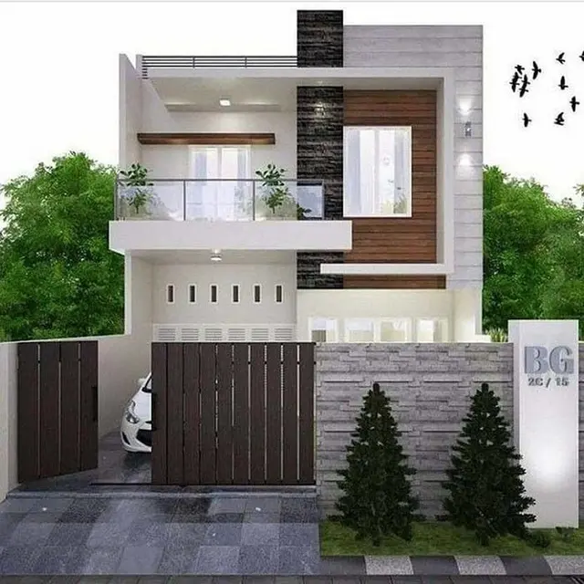 Rumah 2 Lantai Sederhana Gaya Modern