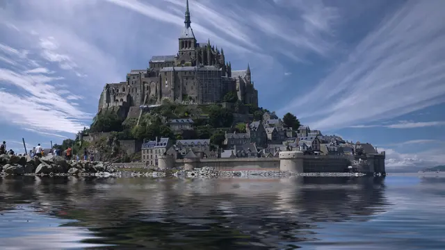 Prancis, Mont-Saint-Michel bak Negeri Dongeng