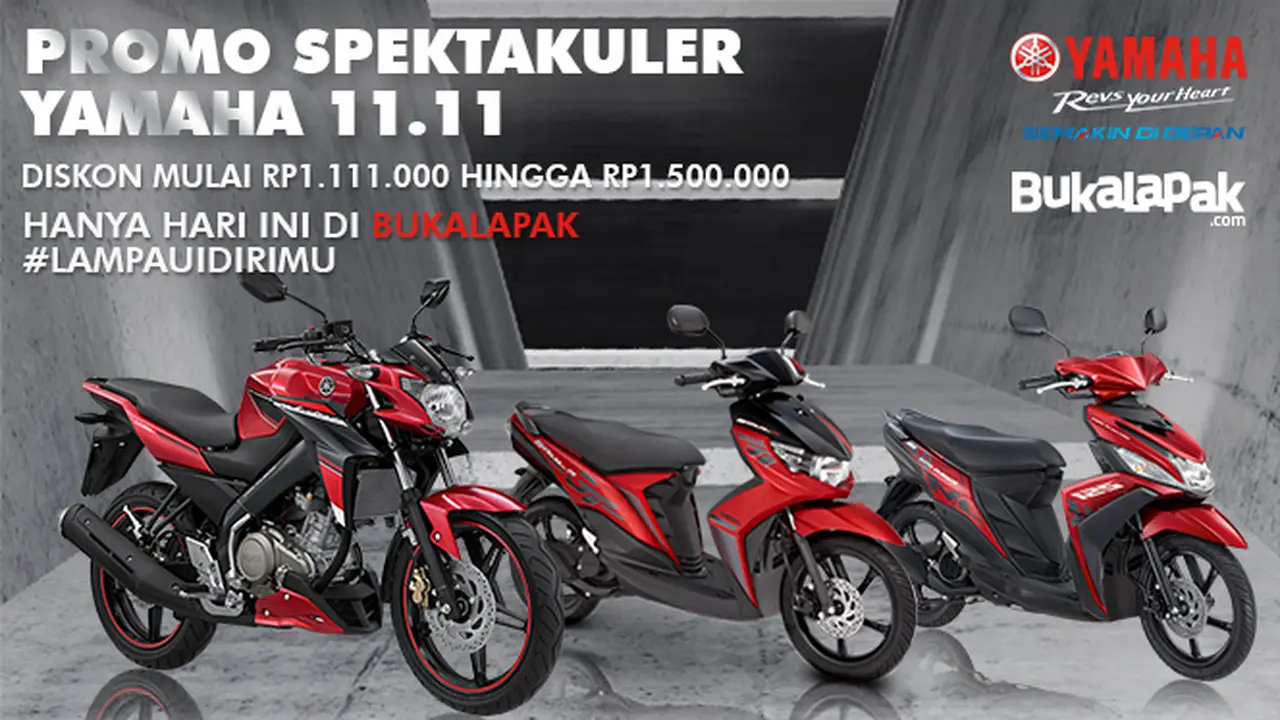 Yuk, Beli Motor Yamaha di Bukalapak dan Dapatkan Cashback 1,5 jt!
