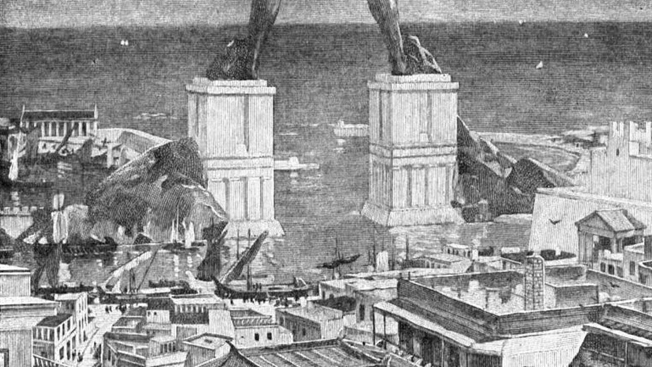 Colossus of Rhodes dibangun sekitar tahun 292--280 SM sebagai penghormatan untuk dewa matahari Helios yang menjadi pelindung Rhodes. Pembuatan patung dipimpin oleh Chares dari Lindos.