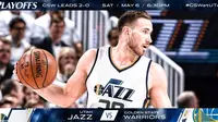 Utah Jazz akan menjamu Golden State Warriors pada Gim 3 semifinal NBA 2017 Wilayah Barat di Vivint Smart Home Arena, Salt Lake City, Utah, Sabtu (6/5/2017). (Bola.com/Twitter/utahjazz)
