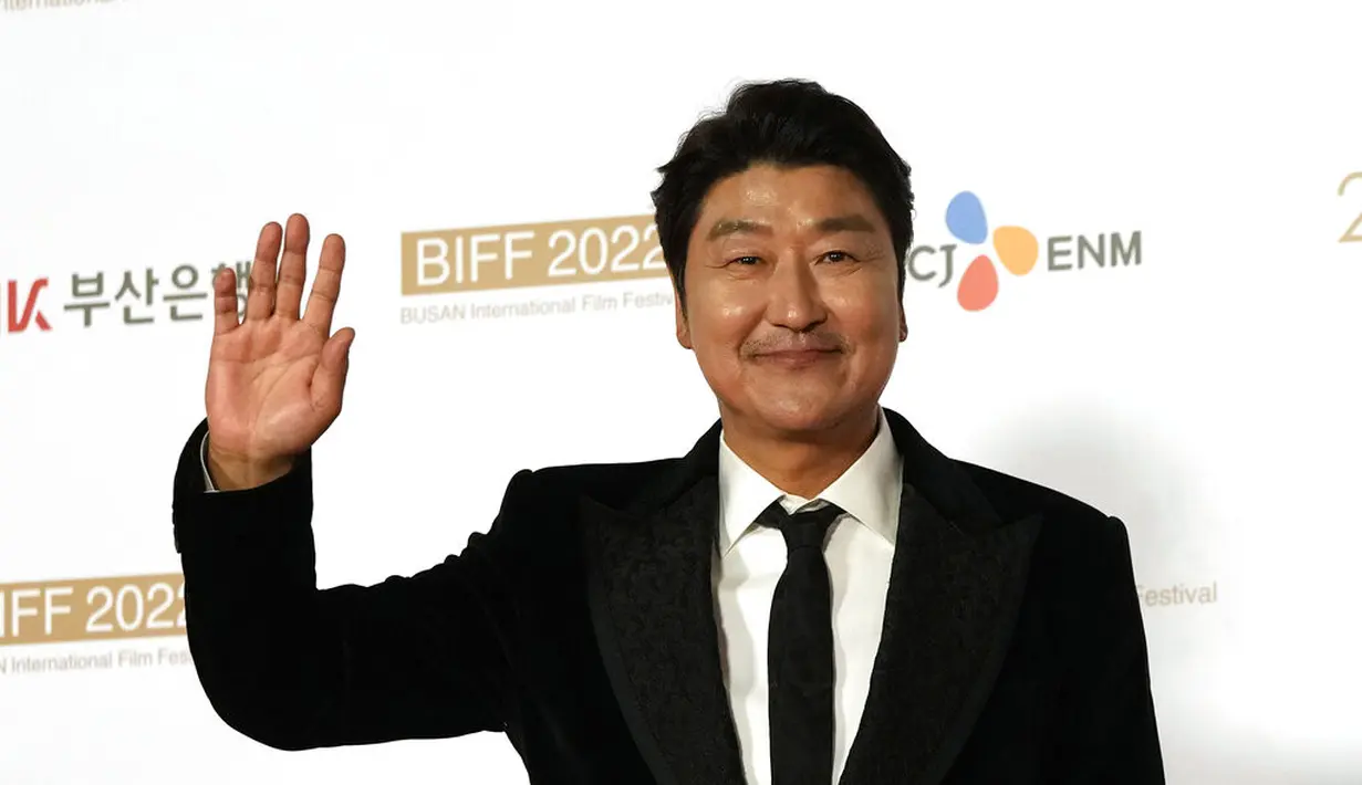 Song Kang Ho dalam Busan International Film Festival.  (Foto: AP Photo/Ahn Young-joon)