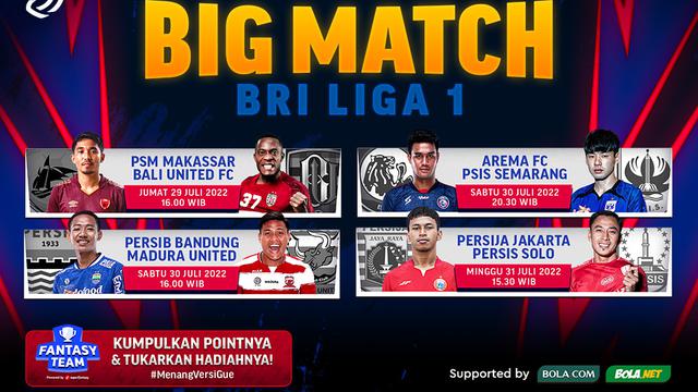 Link Live Streaming Big Match BRI Liga 1 Pekan Kedua di Vidio, Ada Duel Persib dan Persija