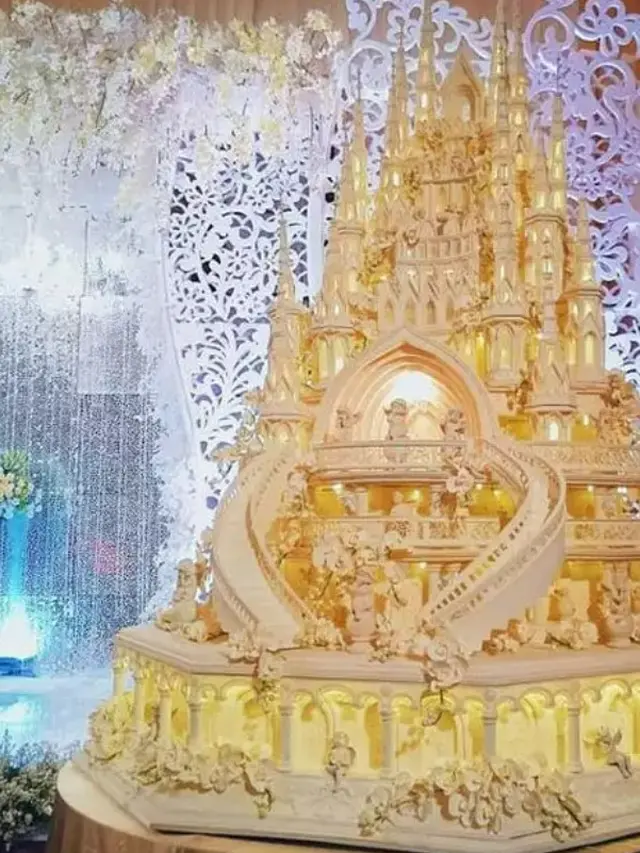 Kue pernikahan Chelsea Olivia (Instagram/@lenovellecake)