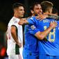 Timnas Italia berhasil meraih kemenangan 2-1 atas Hungaria pada laga kedua Grup 3 UEFA Nations League A musim ini di&nbsp;Orogel Stadium-Dino Manuzzi, Rabu (8/6/2022) dini hari WIB.&nbsp;(Massimo Paolone/LaPresse via AP)&nbsp;