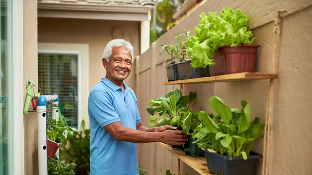 Ide Kebun Sayur untuk Bapak-Bapak Pensiunan (AI)