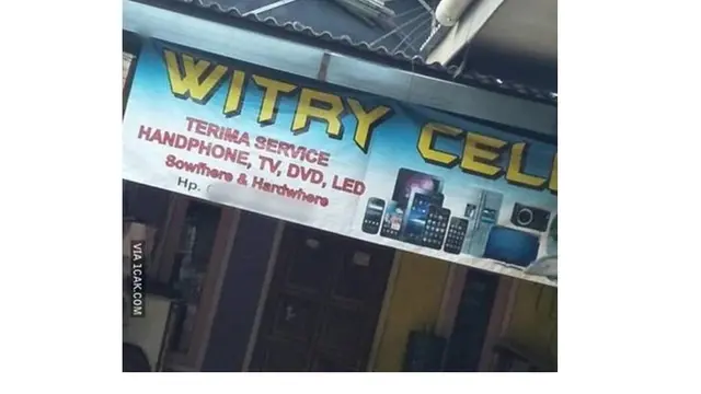 6 Tulisan Service HP Ini Nyeleneh Banget, Bikin Ngakak