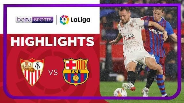 Berita video highlights Liga Spanyol, Barcelona ditahan imbang Sevilla 1-1, Rabu (22/12/21)
