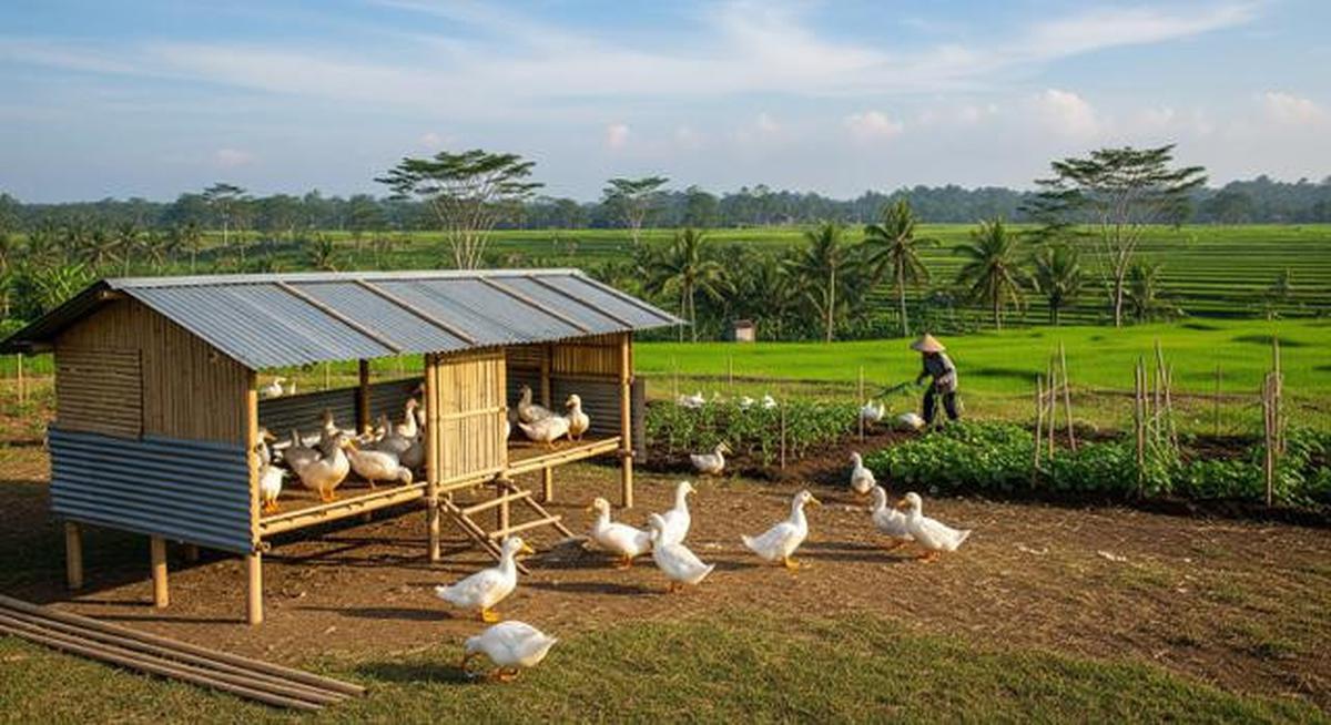 7 Tips Ternak Bebek Petelur dengan Kandang dari Bambu dan Seng Bekas, Telur Bisa untuk Dapur dan Dijual