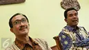 Kuasa Hukum PT Humpuss Patragas, perusahaan milik Tommy Soeharto (kanan) memberikan keterangan terkait dugaan penipuan yang dilakukan Chairul Iskandar dan Rudy Sutopo, mantan suami Andi Soraya di Jakarta, Jumat (27/11). (Liputan6.com/ Immanuel Antonius)
