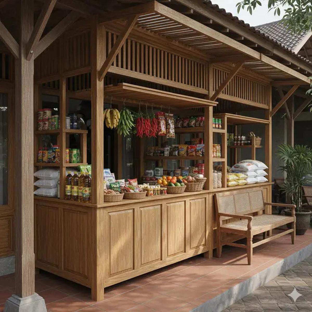 7 Inspirasi Warung Sembako Terbuka di Teras Rumah yang Hemat Tempat