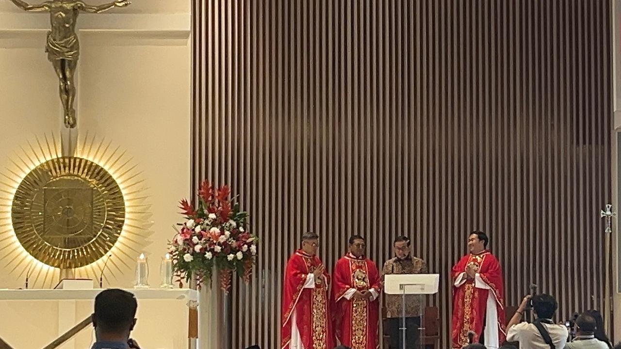Pramono Meresmikan Gereja Katolik Kalvari Paroki Lubang Buaya