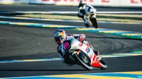 Veda Ega Pratama mengakui perjalanannya di Moto3 Prancis 2026 tak sepenuhnya mulus dan ada kendala. (Dok. Honda Team Asia)