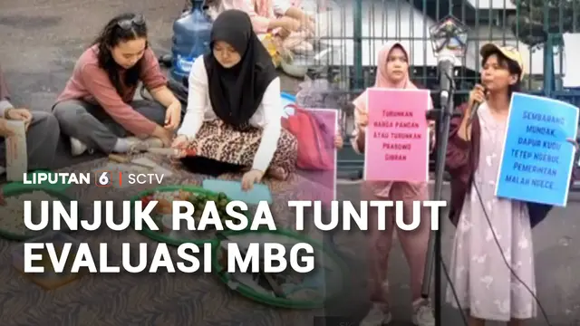 Aktivis dan Mahasiswa Masak Bersama saat Aksi Protes Program MBG