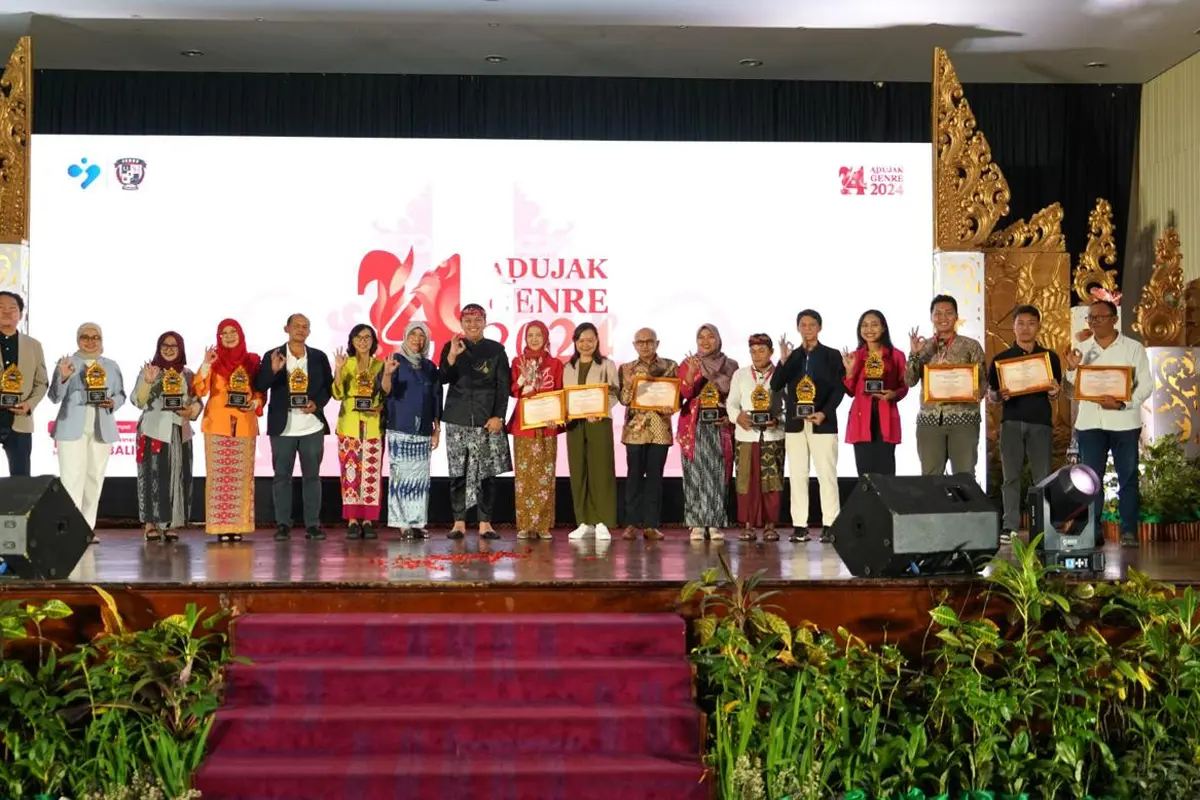 Seremoni Forum Generasi Berencana (GenRe) dari 38 provinsi di seluruh Indonesiadalam acara Apresiasi Duta dan Jambore Kreatifitas GenRe Nasional (Adujaknas) 2024 di Hotel Prime Plaza Sanur, Rabu (18/09/2024) (Istimewa)