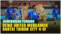 Dewa United tampil luar biasa di AFC Challenge League 2025/2026! Bermain di Indomilk Arena, Tangerang, tim asuhan Jan Olde Riekerink menghajar Tainan City 4-0. Alexis Messidoro jadi bintang utama dengan dua gol cepat, disusul Egy Maulana Vikri dan Pr...