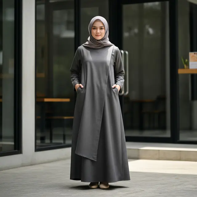9 Model Gamis Simple Kekinian untuk Cewek Tomboy, Nyaman dan Modis