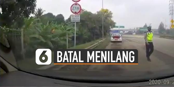 VIDEO: Viral Polisi Batal Tilang Mobil Langgar Marka Karena Dash Cam