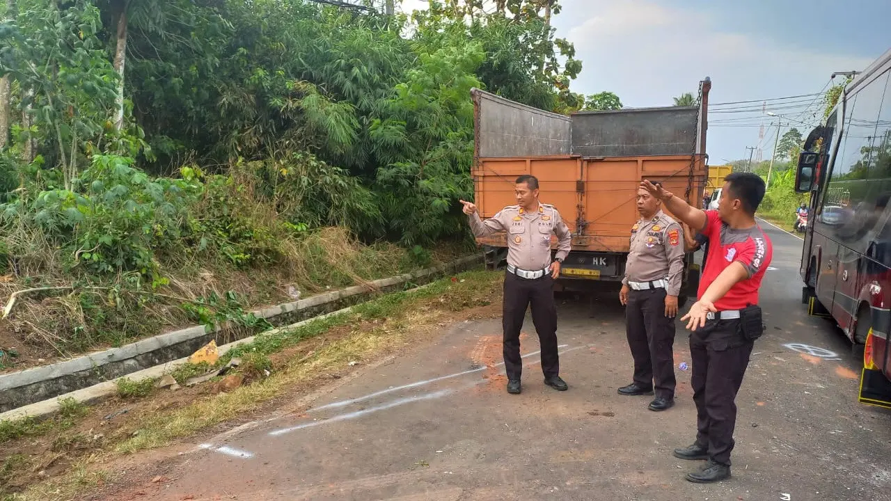 Kecelakaan beruntun di Lampung Utara