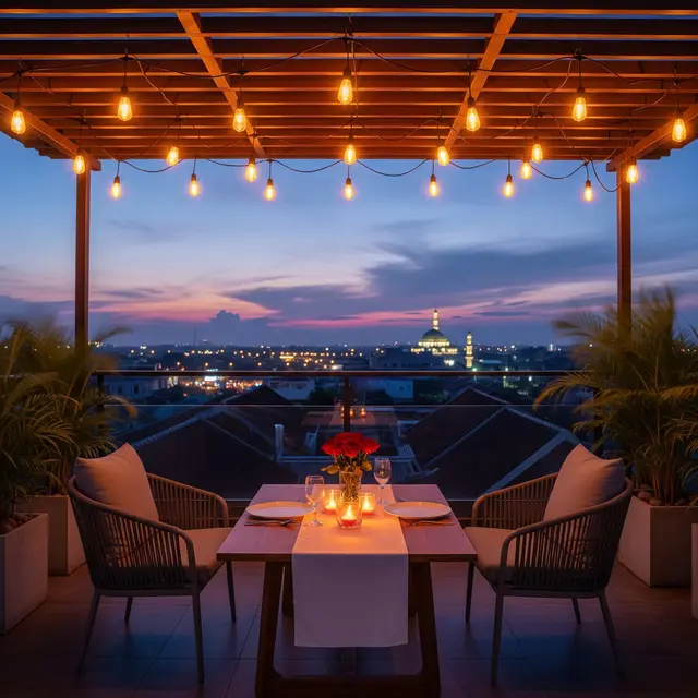 Model Rooftop yang Romantis untuk Dinner Valentine di Rumah