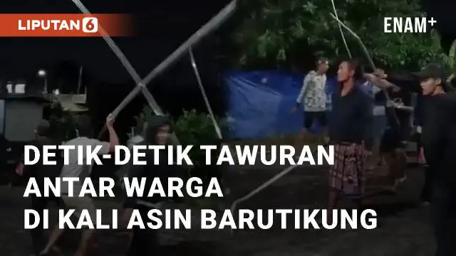 Kejadian tawuran antar warga terjadi di Kali Asin Barutikung. Peristiwa ini terjadi pada Minggu (16/6/2024) dini hari pukul 03.30 WIB