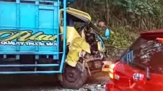 Kronologi Truk Oleng Hantam Colt Diesel di Sukabumi
