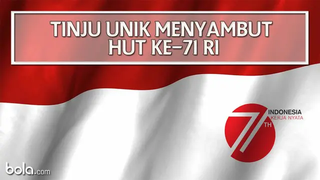 Untuk Memperingati HUT Ke-71 RI, diadakan lomba tinju unik Lomba ini diadakan diatas air dengan mata tertutup