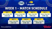 Jadwal dan Live Streaming Grand Slam US Open 2021 di Vidio Pekan Ini, 30 Agustus Hingga 5 September 2021