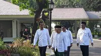 Jokowi dan Ma'ruf Amin di Istana Merdeka, Jakata, Minggu (30/6/2019). (Liputan6.com/Lizsa Egeham)