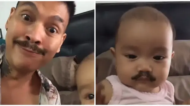 5 Potret Hudson IMB saat Momong Cucu, Penuh Kasih Sayang