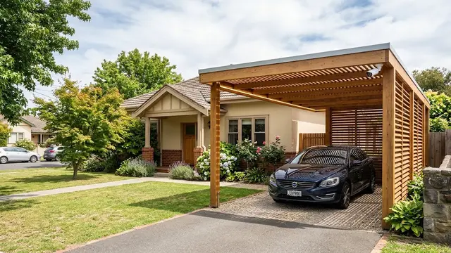 Desain Carport Rumah Tanpa Pagar