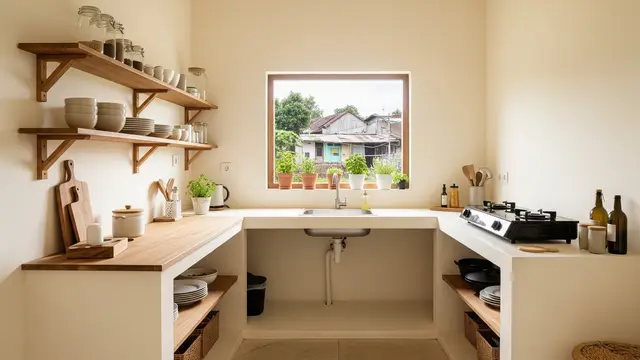 Warna Cat Dapur yang Tidak Mudah Kotor dan Tahan Noda Minyak Krem Hangat