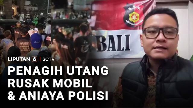 Sejumlah penagih utang merusak mobil dan mengeroyok seorang anggota polisi di kawasan Kuta, Kabupaten Badung, Bali. Akibatnya, korban terluka.