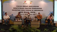 Diskusi “Identifikasi faktor pendorong investasi hulu migas di Indonesia” yang diselenggarakan oleh Satuan Kerja Khusus Pelaksana Kegiatan Usaha Hulu Minyak dan Gas Bumi (SKK Migas) dan Kementerian Investasi/BKPM di Bali (2/12).