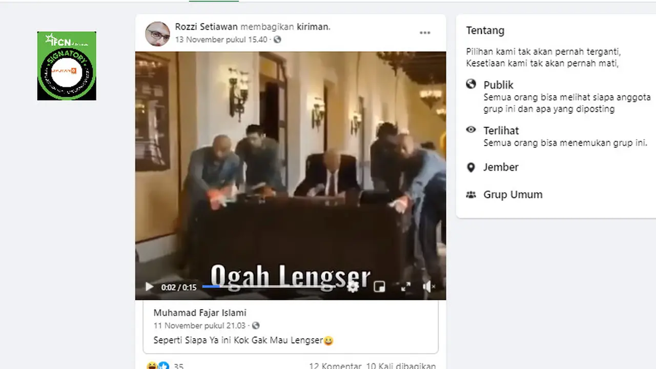 Penelusuran Video Donald Trump Tak Mau Lengser