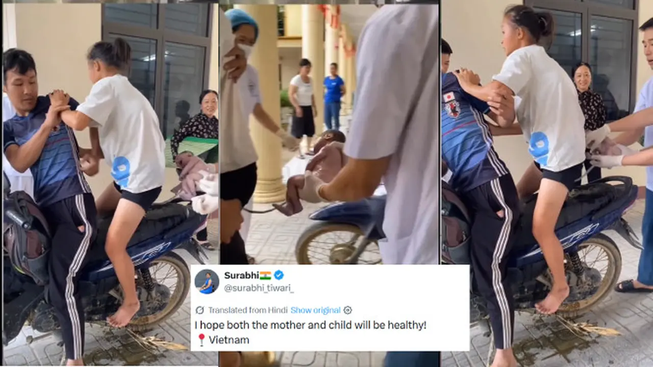 Perempuan berusia 25 tahun di Vietnam melahirkan di sepeda motor.