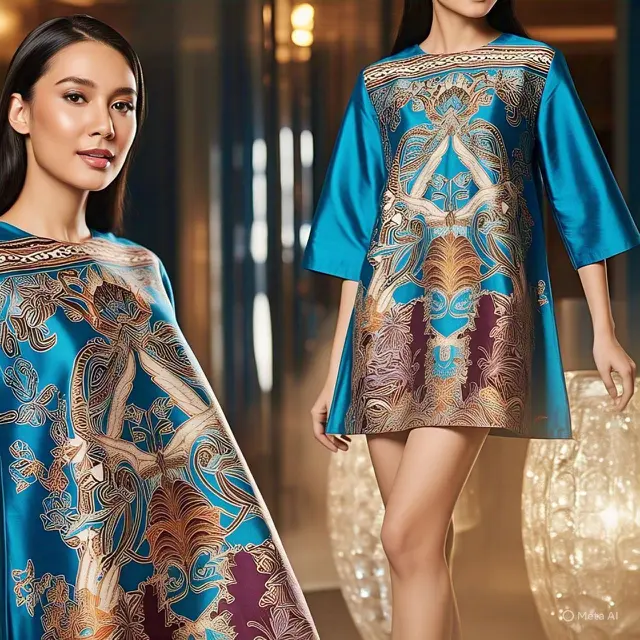 Tunik Batik Tulis Sutra untuk Acara Pesta
