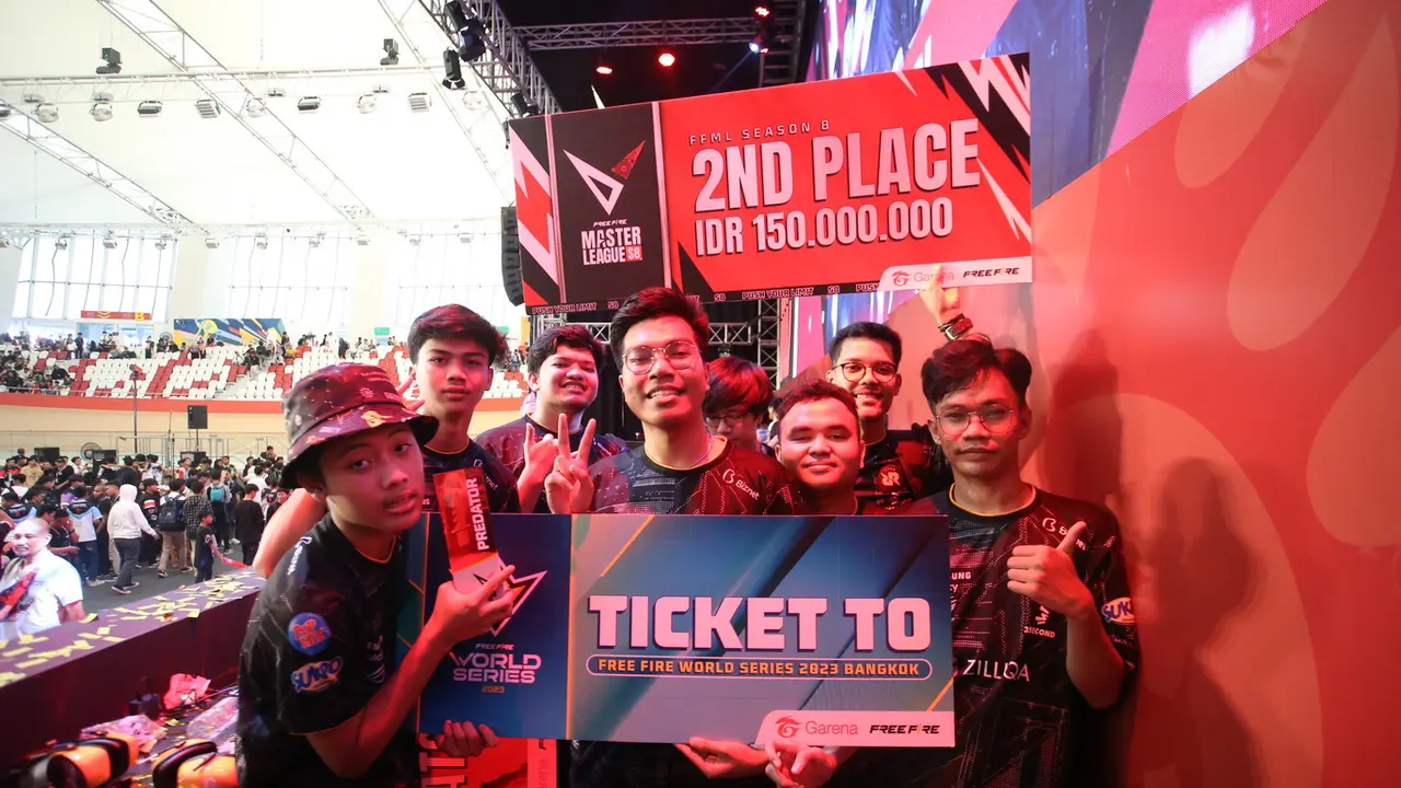RRQ Kazu menjadi runner-up setelah menjadi posisi kedua di Grand Finals FFML Season 8 pada Minggu (8/10/2023) (Garena)