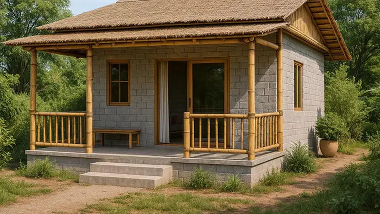 7 Model Rumah Kecil tapi Cantik dari Batako dan Bambu, Natural dan Terjangkau di 2025