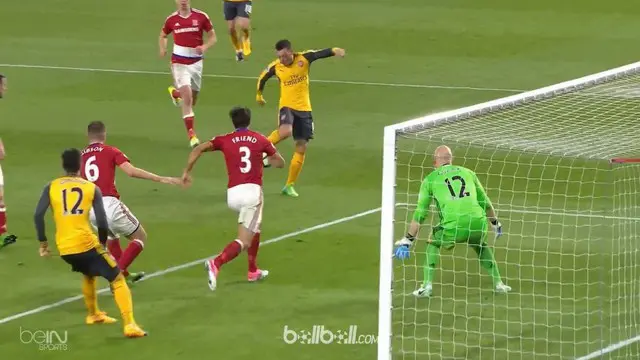 Ozil dan Sanchez Bawa Arsenal Taklukkan Middlesbrough 2-1