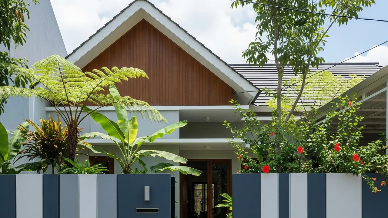 9 Model Pagar Tembok Minimalis Motif Garis Vertikal, Solusi Keamanan Modern Hunian