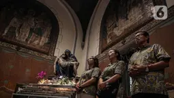 Seperti diketahui, Gereja Katedral Jakarta menyelenggarakan lima rangkaian misa Natal tahun 2024. (Liputan6.com/Angga Yuniar)