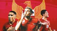 Timnas Indonesia - Beto Goncalves, Cristian Gonzales, Elkan Baggott (Bola.com/Adreanus Titus)