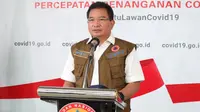 Di Graha BNPB, Jakarta, Minggu (5/4/2020), Ketua Tim Pakar Gugus Tugas Penanganan Percepatan Covid-19 Wiku Adisasmito menegaskan, hindari penggunaan bilik disinfektsi. (Dok Badan Nasional Penanggulangan Bencana/BNPB)
