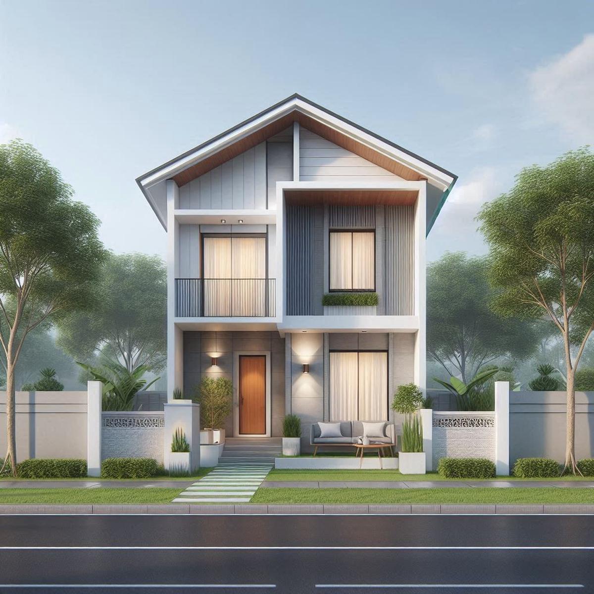 Desain Tampak Depan Rumah Minimalis dengan Ukuran 7x10 Meter