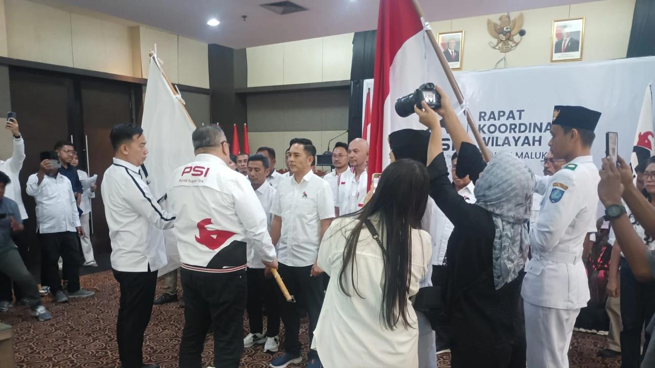 Ketua Harian PSI Ahmad Ali saat membuka acara Rakorwil PSI Maluku Utara