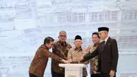 Wakil Presiden Republik Indonesia K.H. Ma’ruf Amin meresmikan gedung ramah lingkungan Landmark BSI Aceh yang terletak di Jl. Teungku Daud Beureuh No.15, Banda Aceh. (dok: BSI)