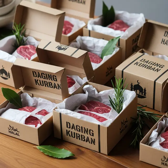 Rekomendasi Wadah Daging Kurban Selain Plastik (Image by Gemini AI)