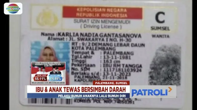 Polisi menyatakan kematian seorang ibu dan anak di Palembang, Sumatera Selatan, murni karena ibu bunuh anak lalu bunuh diri.
