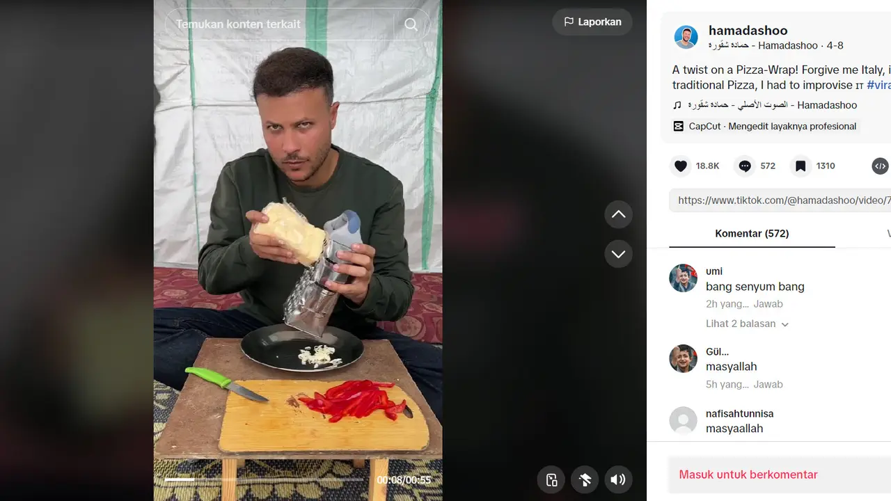 Food Blogger Asal Gaza Buat Kreasi Masakan dari Paket Bantuan Makanan agar Anak-anak di Kamp Pengungsian Senang